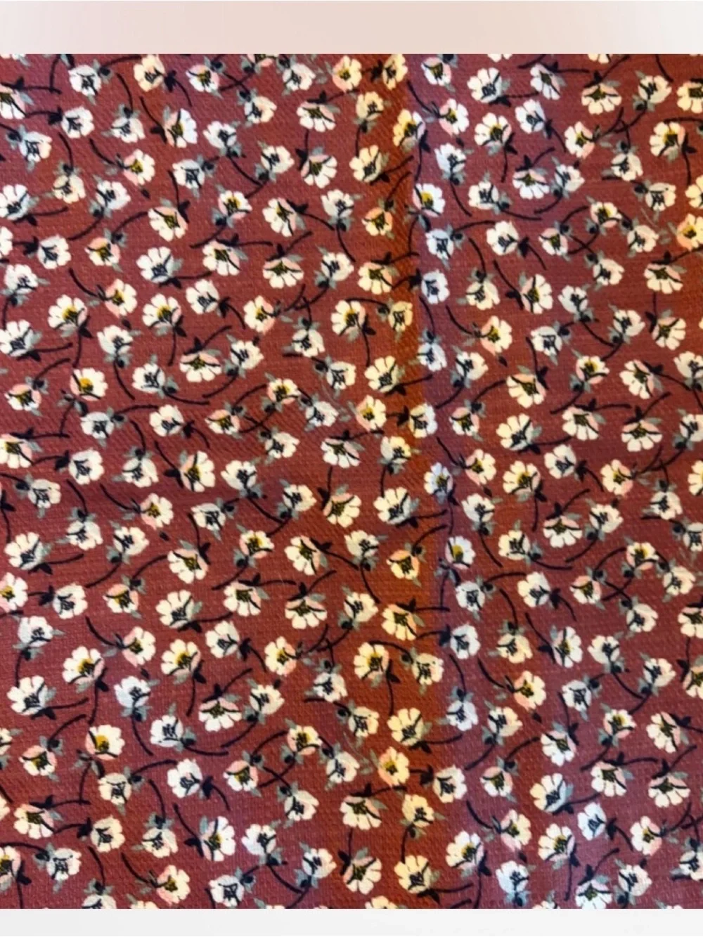 LOFT Rust Floral Pencil Skirt